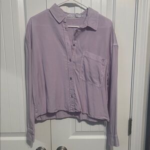 Calvin Klein Women's Lavender Button-Down Shirt